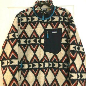 PATAGONIA RETRO-X AZTEC JACKET WOMENS XL FERN DELL